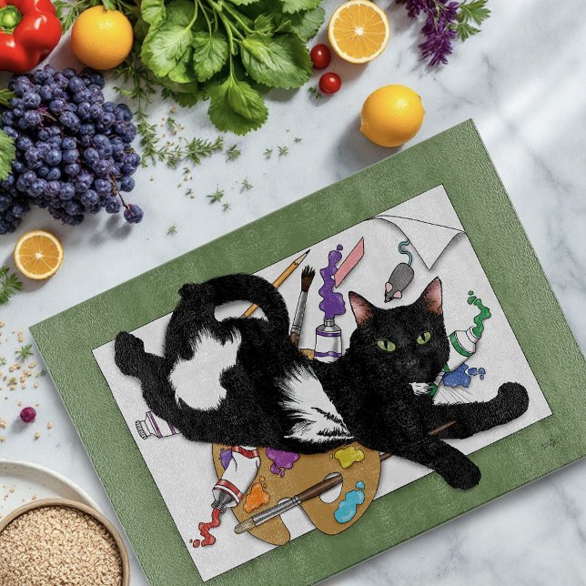 The Artist's Cat Cutting Board (Creator Uploaded)