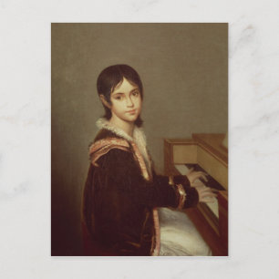 The Artist's Daughter at the Piano Postcard
