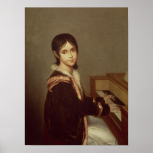 The Artist's Daughter at the Piano Poster