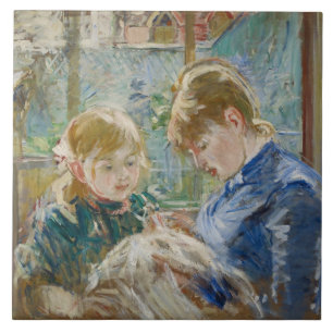 The Artist's Daughter, Julie, with her Nanny Tile