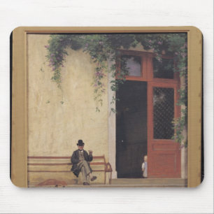 The Artist's Father and Son on the Doorstep Mouse Mat