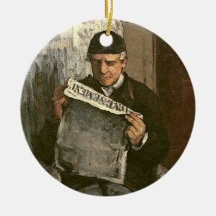 The Artist's Father, Reading "L'Événement", 1866 Ceramic Tree Decoration