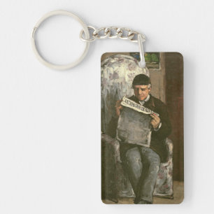 The Artist's Father, Reading "L'Événement", 1866 Key Ring