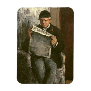 The Artist's Father, Reading "L'Événement", 1866 Magnet