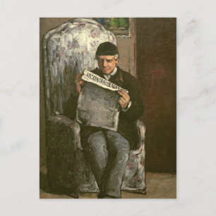 The Artist's Father, Reading "L'Événement", 1866 Postcard