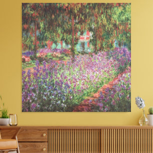 The Artist's Garden at Giverny by Claude Monet Canvas Print