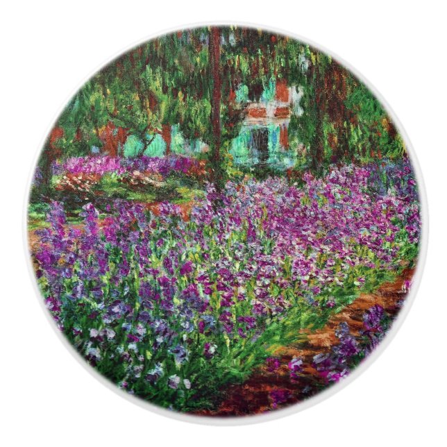 The Artist's Garden at Giverny by Monet Ceramic Knob (Front)