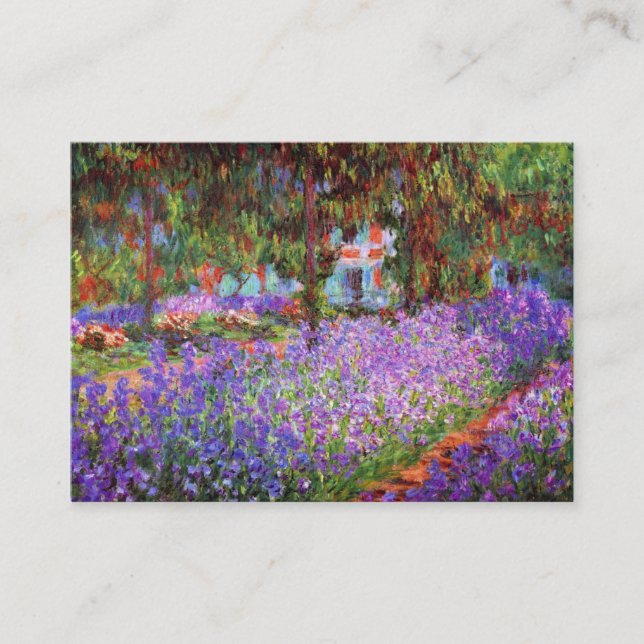 The Artist's Garden at Giverny by Monet Chubby Business Card (Front)