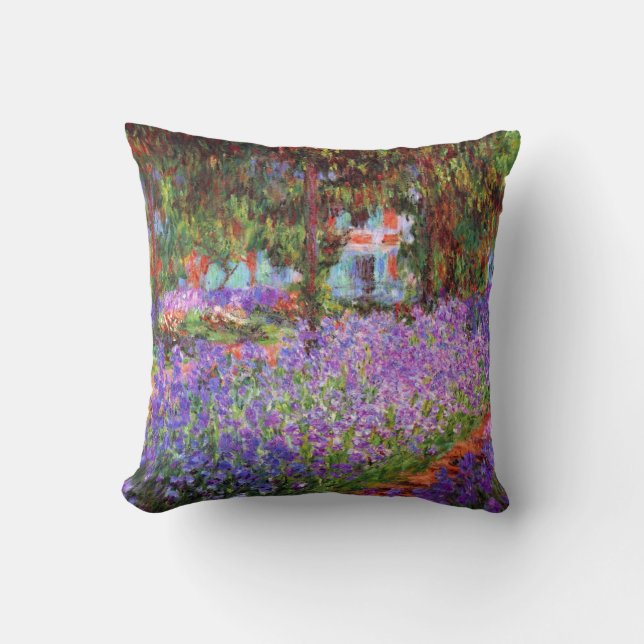The Artist's Garden at Giverny by Monet Cushion (Front)