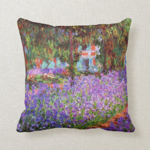 The Artist's Garden at Giverny by Monet Cushion