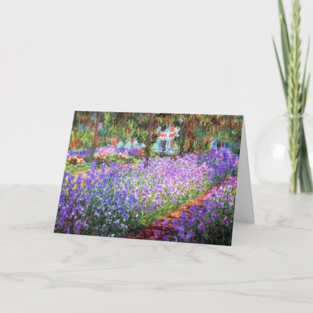 The Artist's Garden at Giverny, Claude Monet Card (Front)