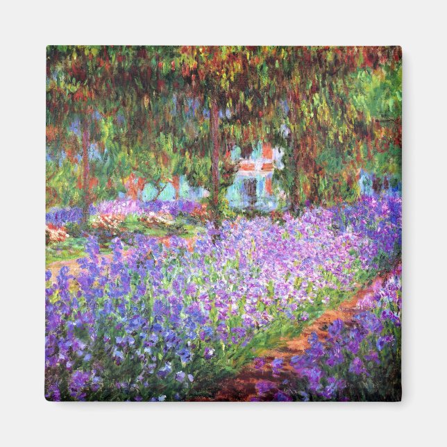 The Artist's Garden at Giverny, Claude Monet Magnet (Front)