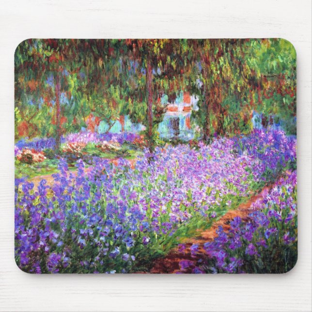 The Artist's Garden at Giverny, Claude Monet Mouse Mat (Front)