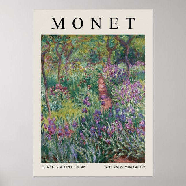 The Artists Garden At Giverny Poster (Front)