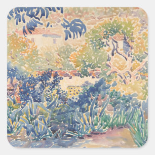 The Artist's Garden at Saint-Clair   1904-5 Square Sticker