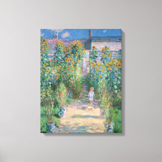 The Artist's Garden at Vetheuil by Claude Monet Canvas Print