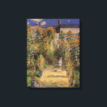 The Artist's Garden at Vetheuil by Claude Monet Canvas Print<br><div class="desc">The Artist's Garden at Vetheuil (1880) by Claude Monet is a vintage impressionism fine art floral nature painting. A young girl is flanked by tall blooming yellow sunflower flowers during the summer season. A child is standing in a path in Monet's garden in Vetheuil (a suburb of Paris). About the...</div>