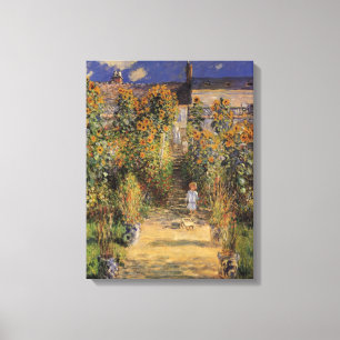 The Artist's Garden at Vetheuil by Claude Monet Canvas Print