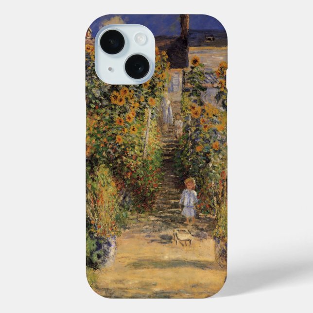 The Artist's Garden at Vetheuil by Claude Monet Case-Mate iPhone Case (Back)