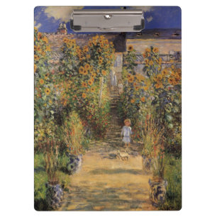 The Artist's Garden at Vetheuil by Claude Monet Clipboard