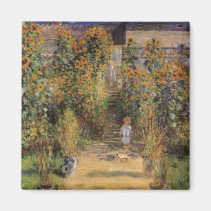 The Artist's Garden at Vetheuil by Claude Monet Magnet