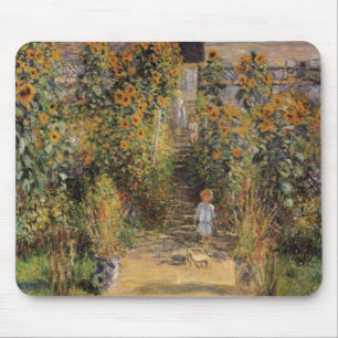 The Artist's Garden at Vetheuil by Claude Monet Mouse Mat