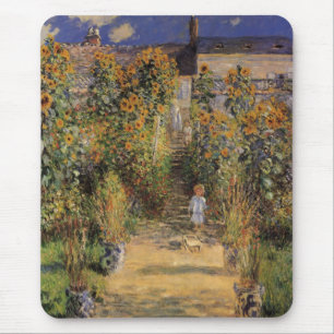 The Artist's Garden at Vetheuil by Claude Monet Mouse Mat