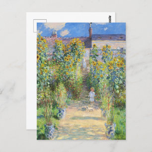 The Artist's Garden at Vetheuil by Claude Monet Postcard