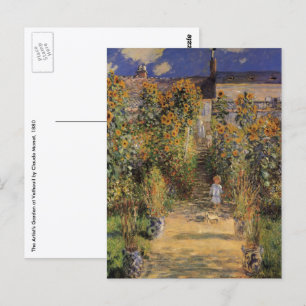 The Artist's Garden at Vetheuil by Claude Monet Postcard