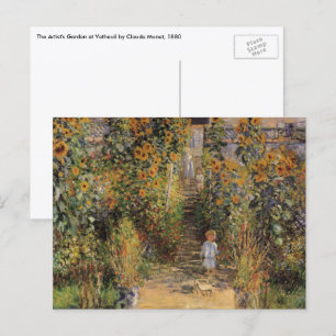 The Artist's Garden at Vetheuil by Claude Monet Postcard