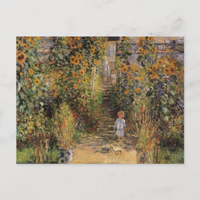 The Artist's Garden at Vetheuil by Claude Monet Postcard (Front)