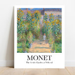 The Artist's Garden at Vétheuil by Claude Monet Poster<br><div class="desc">Add a touch of beauty to your home with this stunning poster of The Artist’s Garden at Vétheuil by the French impressionist painter Claude Monet. Painted in 1881, this oil on canvas masterpiece depicts a lush, sunny garden at Monet’s rented house in Vétheuil, where he made arrangements with the owner...</div>