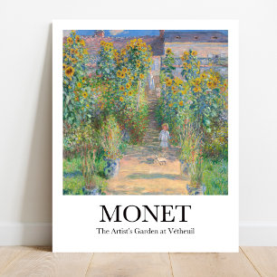 The Artist's Garden at Vétheuil by Claude Monet Poster