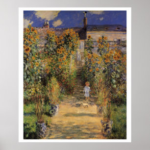 The Artist's Garden at Vetheuil by Claude Monet Poster