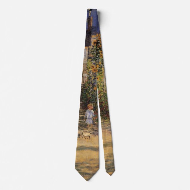 The Artist's Garden at Vetheuil by Claude Monet Tie (Front)