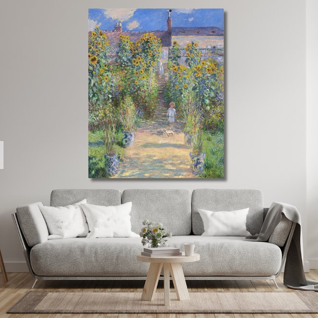 The Artist's Garden at Vétheuil, Monet Canvas Print (Creator Uploaded)