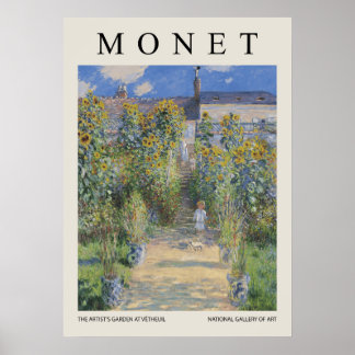 The Artists Garden At Vetheuil Poster