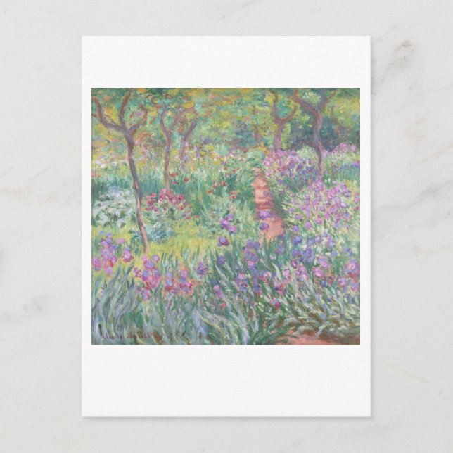 The Artist's Garden by Claude Monet Painting Postcard (Front)