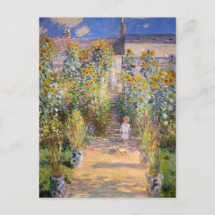 The Artist's Garden by Claude Monet Postcard