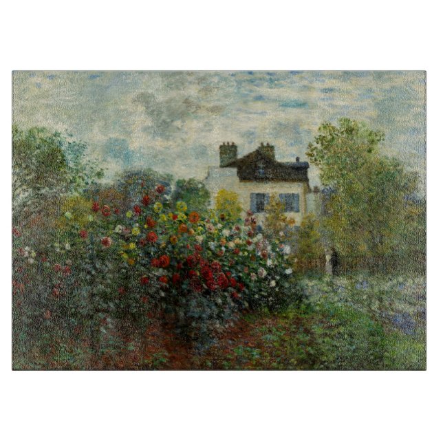 The Artist's Garden in Argenteuil 1873 (Monet) Cutting Board (Front)