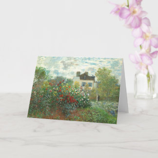 The Artist's Garden in Argenteuil by Claude Monet Card