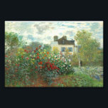 The Artist's Garden in Argenteuil by Claude Monet Photo Print<br><div class="desc">The Artist's Garden in Argenteuil (A Corner of the Garden with Dahlias), 1873 is a painting by Claude Monet featuring a bank of flowering bushes, possibly roses, fills most of an enclosed garden in front of a white house. The scene is created using visible dabs and strokes of scarlet red,...</div>