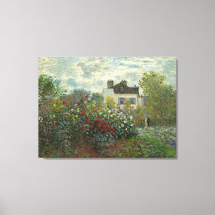 The Artist's Garden in Argenteuil Claude Monet Canvas Print