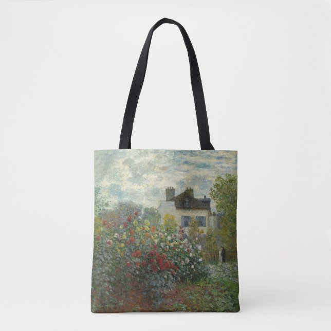 The Artist's Garden in Argenteuil Claude Monet Tote Bag (Front)