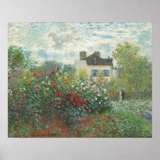 The Artist's Garden in Argenteuil Poster