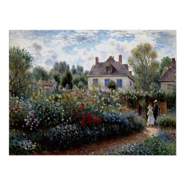 The Artist's Garden in Argenteuil Poster (Front)