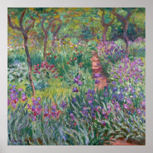 The Artist's Garden in Giverny, Monet Poster