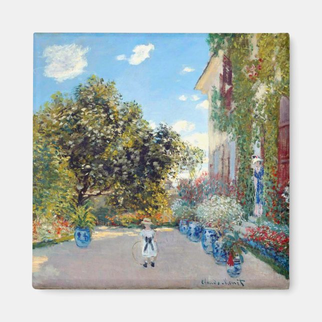 The Artist's House at Argenteuil by Claude Monet Magnet (Front)