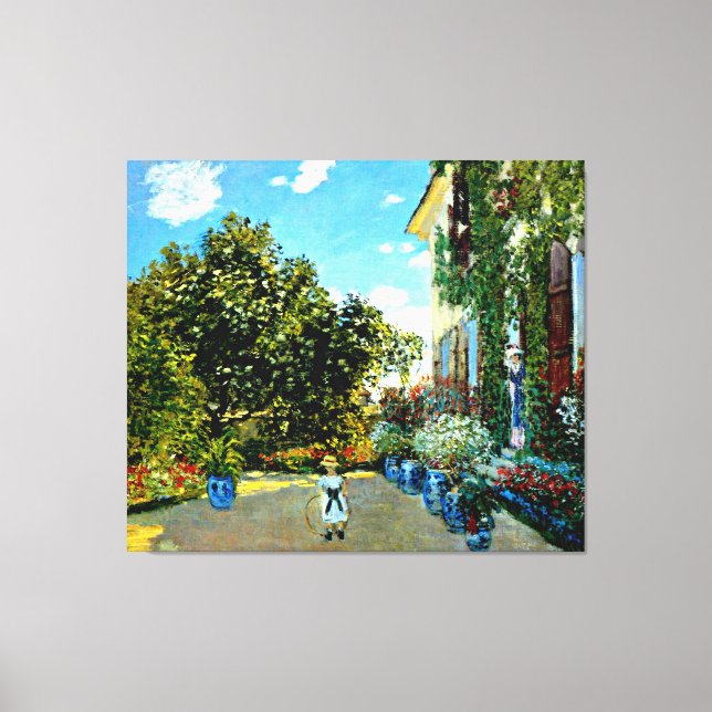 The Artist's House at Argenteuil Canvas Print (Front)
