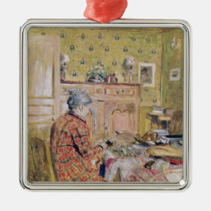 The Artist's Mother Taking Breakfast, 1899-1904 Metal Tree Decoration